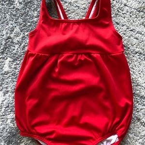 Burberry Children Red "Bubble" Bathing Suit - 12M